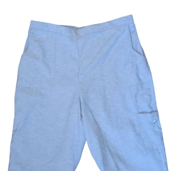 Alfred Dunner Cropped Capri Pants Light Blue Sz 12 Petite - Picture 3 of 5